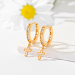 Ornament Cross Earrings