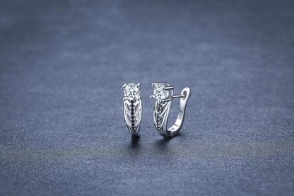 Individual Single Row Hollow Zircon Earrings