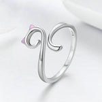 Cat Love Silver Ring