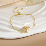 Simple Rotatable copper Gold-plated Bracelet