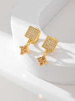 Square Fashion Zircon Earrings
