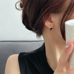 Black Love Heart Earrings