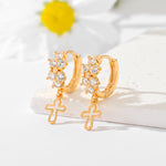 Ornament Cross Earrings