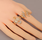Zircon Paper Clip Geometric Ring