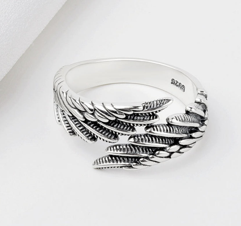 Angel Wings Silver Ring