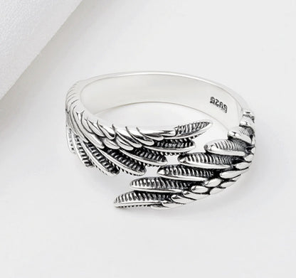 Angel Wings Silver Ring