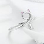 Cat Love Silver Ring