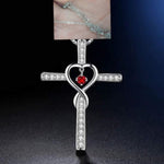 Christian Cross Birthstone Crystal Pendant