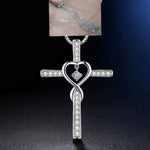 Christian Cross Birthstone Crystal Pendant