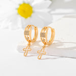 Ornament Cross Earrings