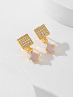 Square Fashion Zircon Earrings