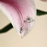 Mom Daughter Letter Earrings