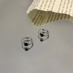 Black Love Heart Earrings