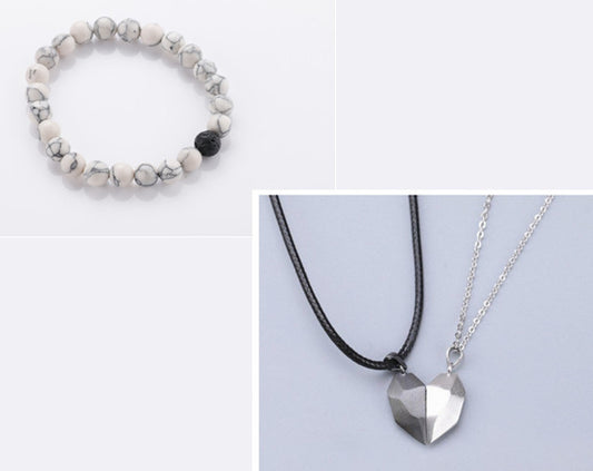 Attractive Wishing Stone Couple Necklace