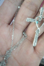 Christian Cross Birthstone Crystal Pendant