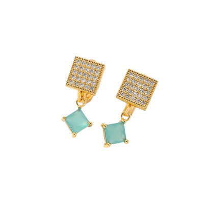 Square Fashion Zircon Earrings