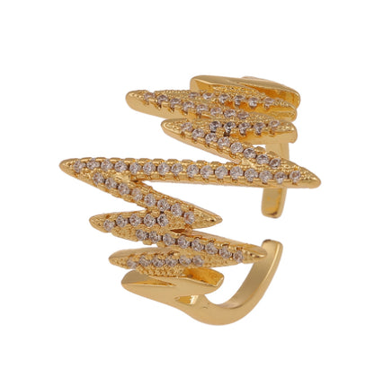 Zircon Paper Clip Geometric Ring