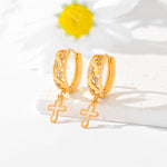 Ornament Cross Earrings