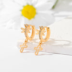 Ornament Cross Earrings