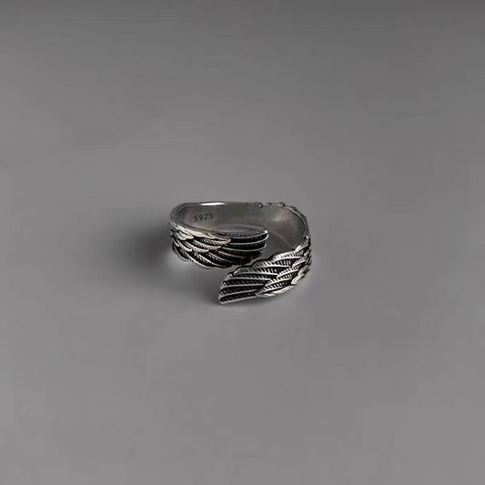 Angel Wings Silver Ring